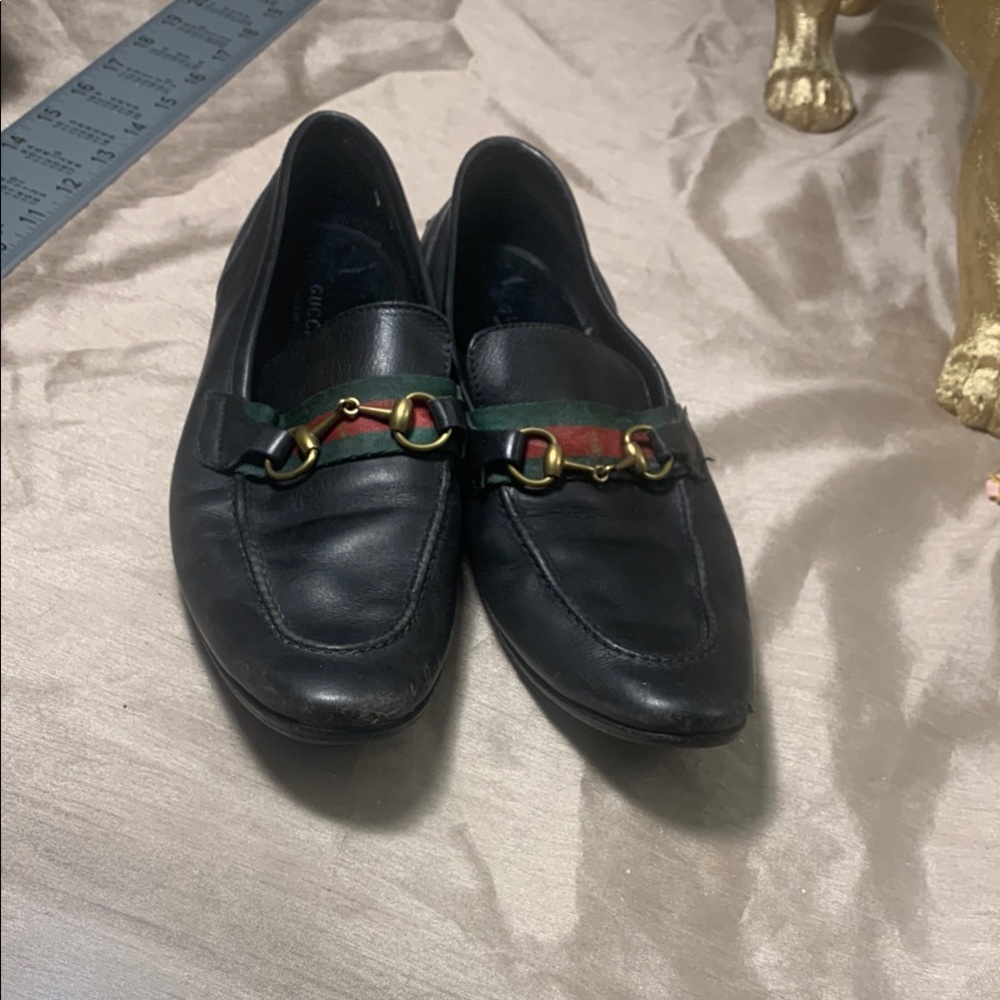 Gucci Black Leather Horsebit Loafers Vintage - Picture 8 of 9